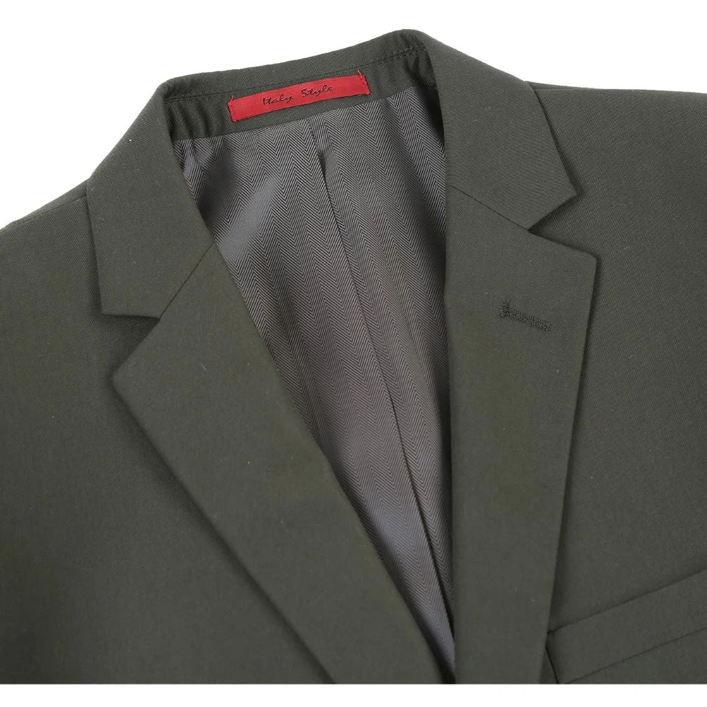 Traje Vanderbilt Clásico: Olivo Perfecto, Corte Regular. Elegancia Atemporal en Dos Piezas.