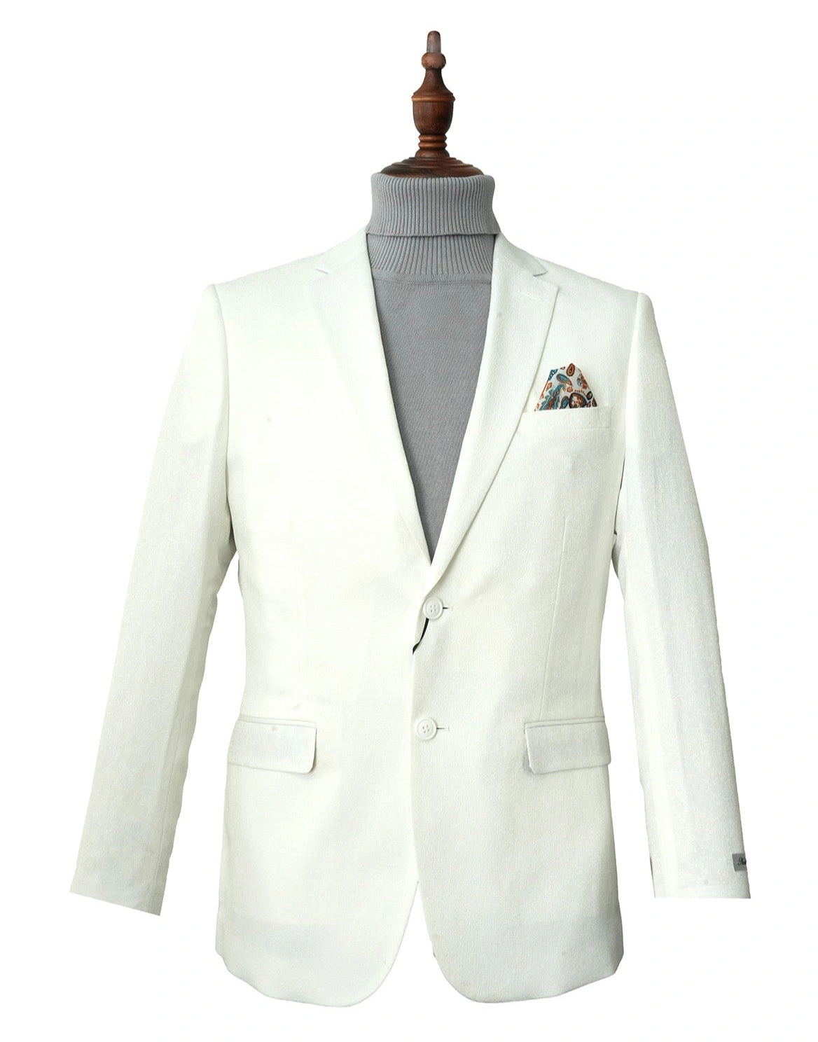 Chaqueta Off-White Hybrid: Elegancia Moderna con Solapas Clásicas. Un Toque Audaz para tu Estilo Impecable.